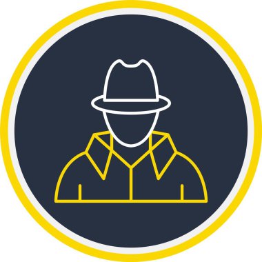 Dedektif Simge, Web Kullanımı için Vektör İllüstrasyonu