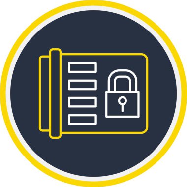 Web Kullanımı için Şifrelenmiş Simge, Vektör İllüstrasyonu