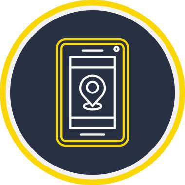 Web Kullanımı için GPS Simgesi, Vektör İllüstrasyonu