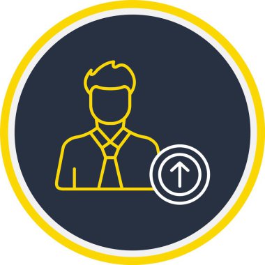 Web Kullanımı için Kullanıcı Gönderme Simgesi, Vektör İllüstrasyonu