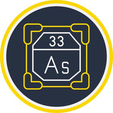 33 Arsenik Simgesi, Web Kullanımı için Vektör İllüstrasyonu