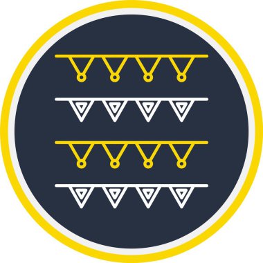 Bunting Simgesi, Web Kullanımı için Vektör İllüstrasyonu