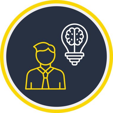 Web Kullanımı İçin Duygusal Zeka Simgesi, Vektör İllüstrasyonu