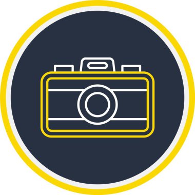 Web Kullanımı için Fotoğraf Simgesi, Vektör İllüstrasyonu