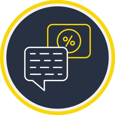 Web kullanımı için İndirim Simgesi, Vektör İllüstrasyonu