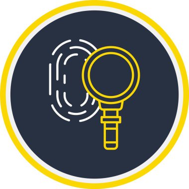 Web Kullanımı için Parmak izi Simgesi, Vektör İllüstrasyonu