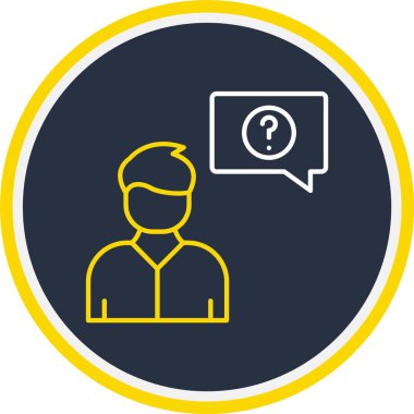 Web Kullanımı için Soru Simgesi, Vektör İllüstrasyonu