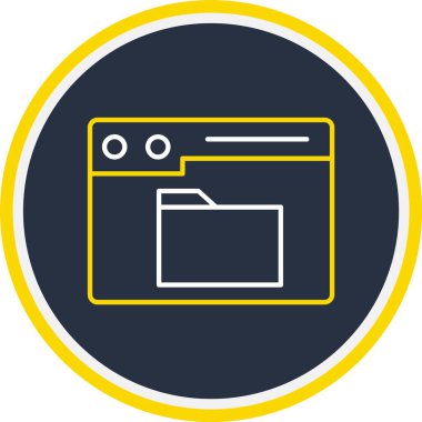 Web Kullanımı için Dizin Simgesi, Vektör İllüstrasyonu