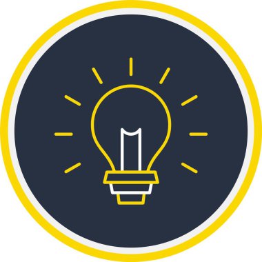 Web Kullanımı için Fikir Simgesi, Vektör İllüstrasyonu