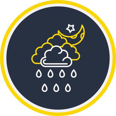 Web Kullanımı için Yağmur Simgesi, Vektör İllüstrasyonu