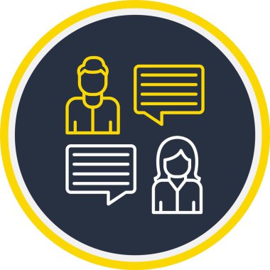 Web Kullanımı için Konuşan Simge, Vektör İllüstrasyonu