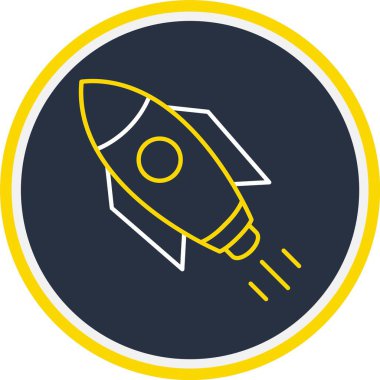 roket ikonu vektör illüstrasyonu, Web kullanımı için Vektör illüstrasyonu