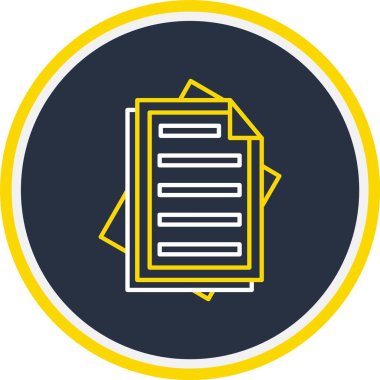 Web Kullanımı için Belge Simgesi, Vektör İllüstrasyonu