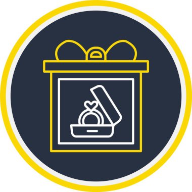 Hediye Kutusu Simgesi, Web Kullanımı için Vektör İllüstrasyonu