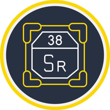 38 Stronsiyum Simgesi, Web Kullanımı için Vektör İllüstrasyonu