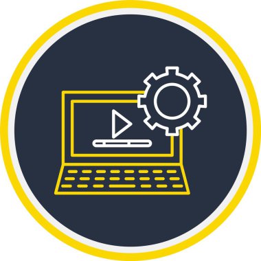 Web Kullanımı için Video Oynatıcı Simgesi, Vektör İllüstrasyonu