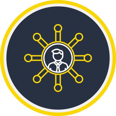 Web Kullanımı için Sosyal Simge, Vektör İllüstrasyonu