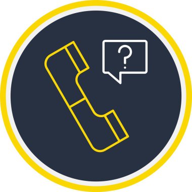 Web Kullanımı için Telefon Simgesi, Vektör İllüstrasyonu