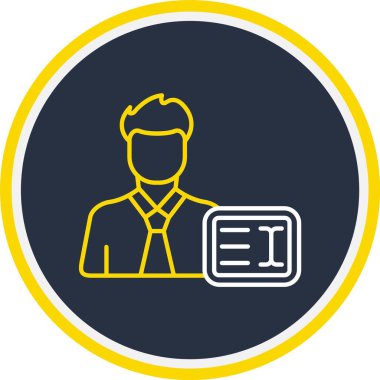 Web Kullanımı için Kullanıcı Kodu Simgesi, Vektör İllüstrasyonu