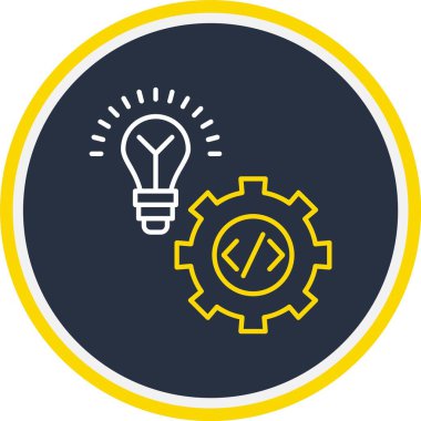 Web Kullanımı için Fikir Simgesi, Vektör İllüstrasyonu