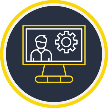 Web Kullanımı için Eğitim Simgesi, Vektör İllüstrasyonu