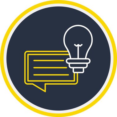 Ağ kullanımı için vektör illüstrasyonu, basit vektör illüstrasyonu, ampul simgesi