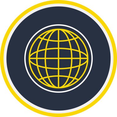 Web Kullanımı İçin Küresel Simge, Vektör İllüstrasyonu