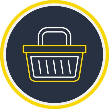 Alışveriş Sepeti Simgesi, Web Kullanımı için Vektör İllüstrasyonu