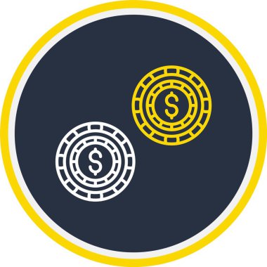 Dolar Simgesi, Web Kullanımı için Vektör İllüstrasyonu