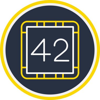 42 42. Simge, Web Kullanımı için Vektör İllüstrasyonu