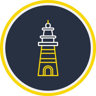 Web Kullanımı için Deniz feneri Simgesi, Vektör İllüstrasyonu