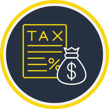 Web Kullanımı için illüstrasyon vergisi simgesi, Vektör İllüstrasyonu