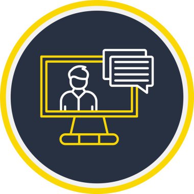 Web Kullanımı için Öğretmen Simgesi, Vektör İllüstrasyonu