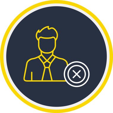 Web Kullanımı için Kullanıcı Simgesini İptal Et, Vektör İllüstrasyonu