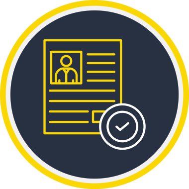 Web Kullanımı için Doğrulanmış Hesap Simgesi, Vektör İllüstrasyonu