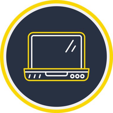 Web kullanımı için dizüstü bilgisayar simgesi, vektör illüstrasyonu, Vektör illüstrasyonu