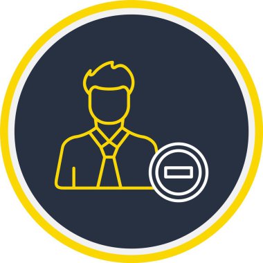 Web Kullanımı için Kullanıcı Simgesi Sil, Vektör İllüstrasyonu