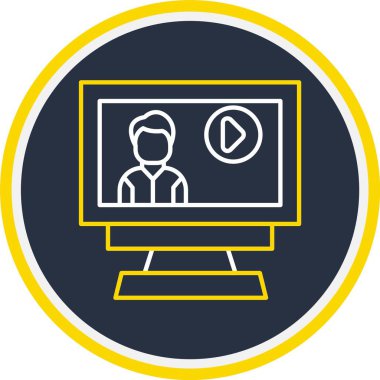 Web Kullanımı için Görüntü Çağrısı Simgesi, Vektör İllüstrasyonu