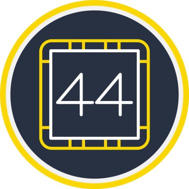 44. 44 Simge, Web Kullanımı için Vektör İllüstrasyonu