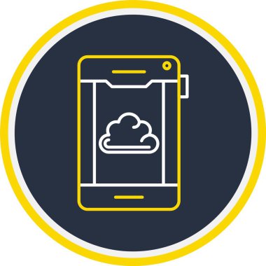 Web Kullanımı için Cep Telefonu Simgesi, Vektör İllüstrasyonu