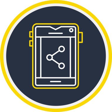 Web Kullanımı için Simge Paylaş, Vektör İllüstrasyonu