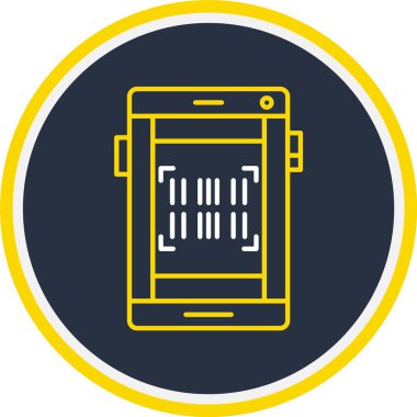 Web Kullanımı için Barkod Simgesi, Vektör İllüstrasyonu