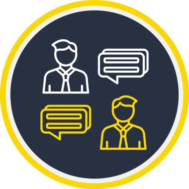 Web Kullanımı için İletişim Simgesi, Vektör İllüstrasyonu