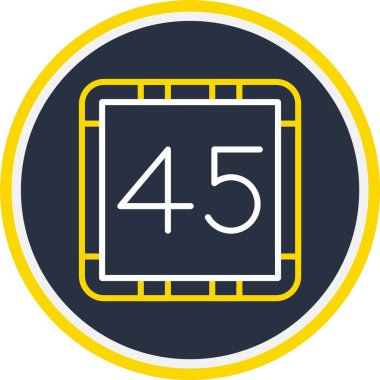 45 45. Simge, Web Kullanımı için Vektör İllüstrasyonu