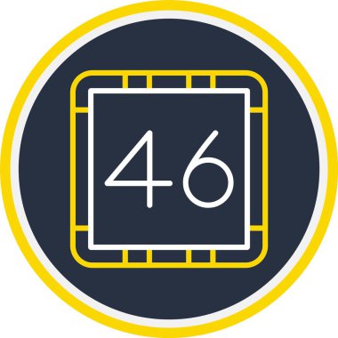 46. 46 Simge, Web Kullanımı için Vektör İllüstrasyonu