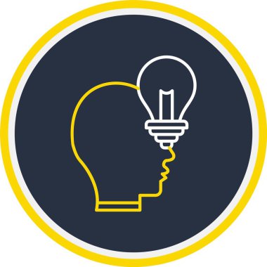 Web Kullanımı için Fikir Simgesi, Vektör İllüstrasyonu