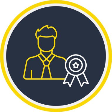 Web Kullanımı için Kullanıcı Ödülü Simgesi, Vektör İllüstrasyonu