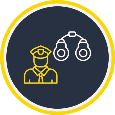 Web Kullanımı için Kelepçe Simgesi, Vektör İllüstrasyonu