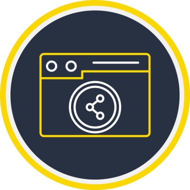 Web Kullanımı için Simge Paylaş, Vektör İllüstrasyonu