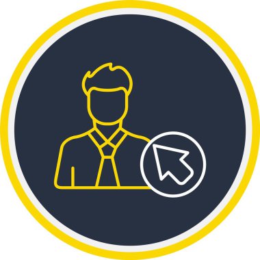 Web Kullanımı için Kullanıcı Tıklama Simgesi, Vektör İllüstrasyonu